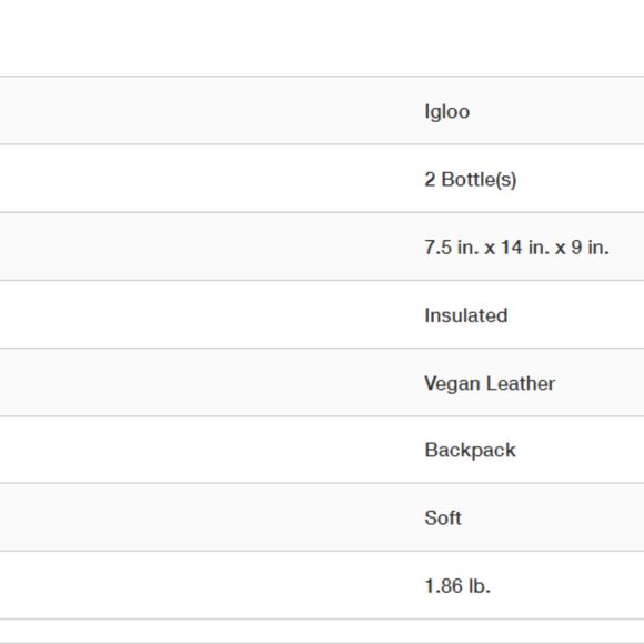 Igloo Luxe Insulated Beverage Tote Vegan Leather Cooler Bag Brown - Picture 6 of 6